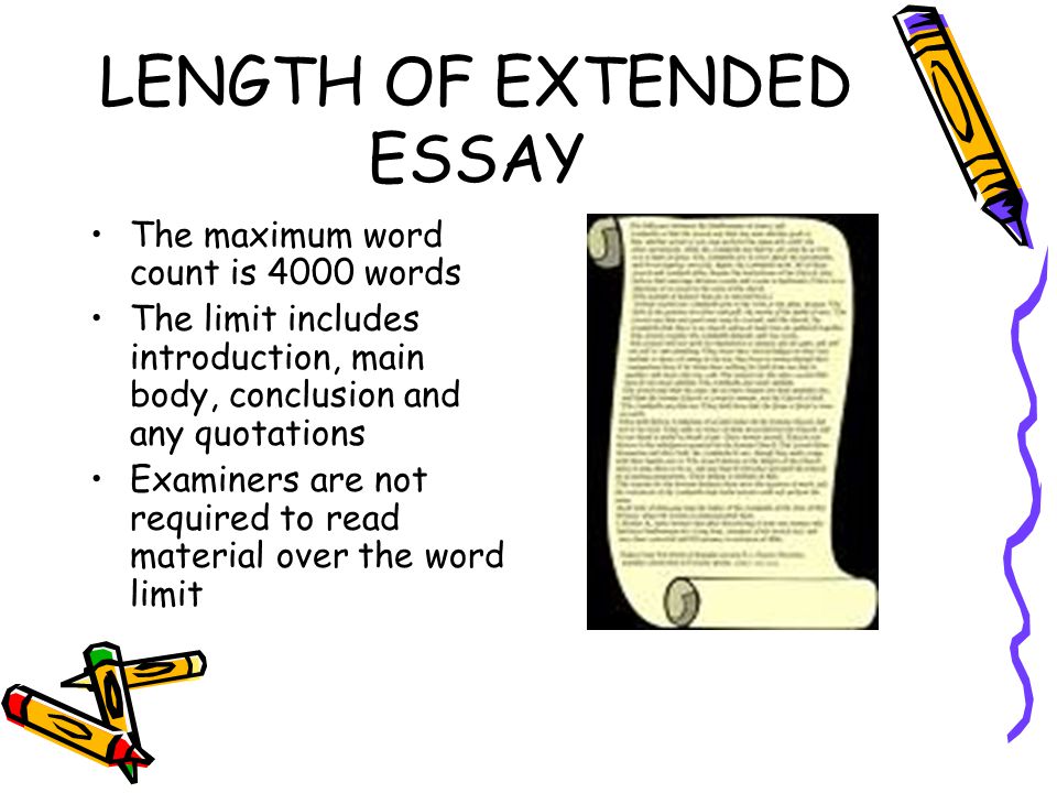 Word count extended essay includes